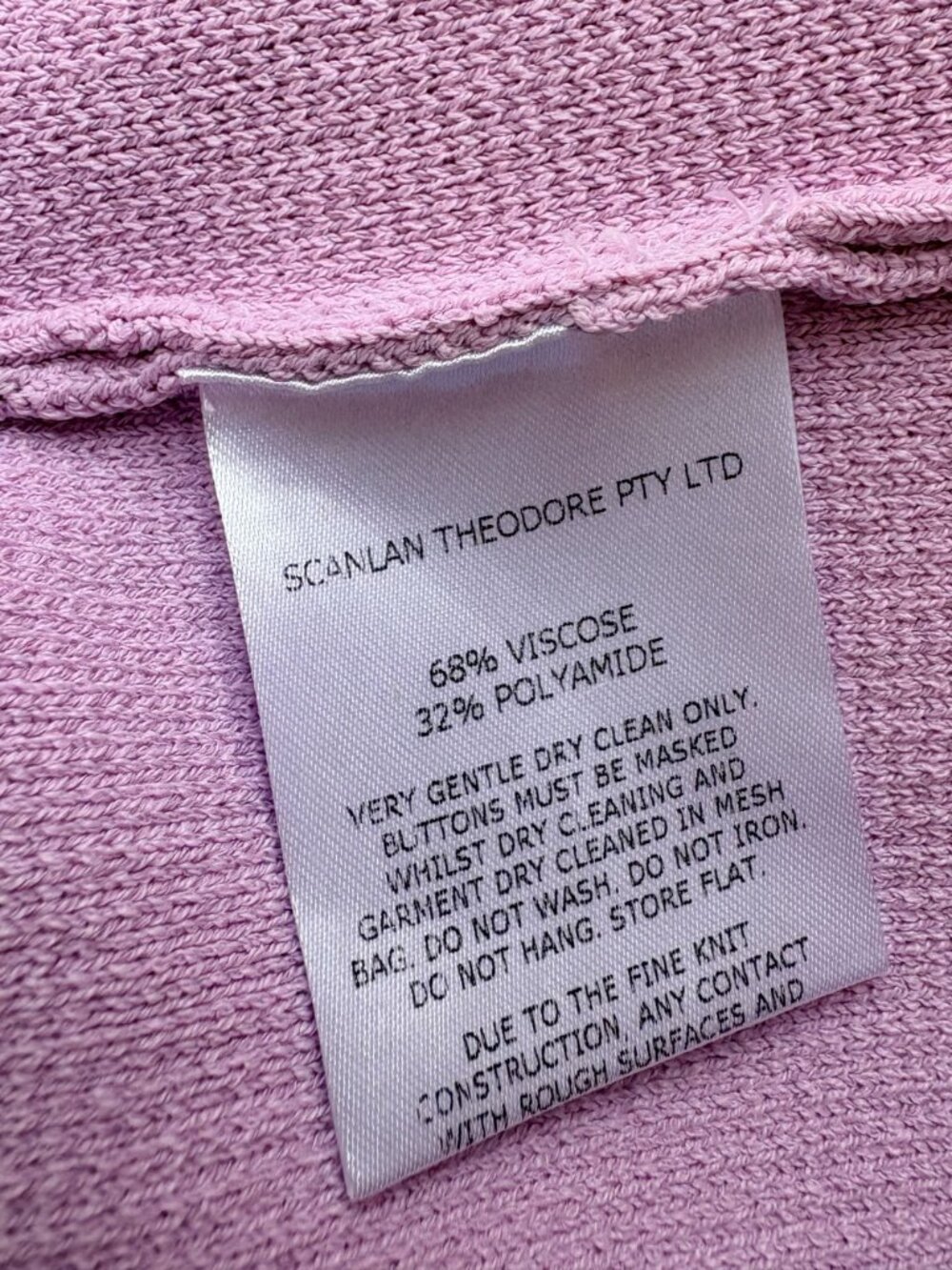 Scanlan Theodore Crepe Knit Jacket Mauve Pink XL - Picture 8 of 9